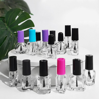 Eco-friendly Surface Handling Customized Logo Different Sizes Clear Nail Oil Bottles Glass Polish Cosmetic Bottles