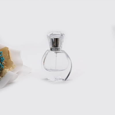 Luxury Dubai Shape Glass Cosmetic Custom Perfume Bottle With Top Cap High Quality