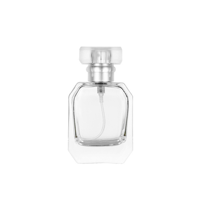 Rectangle 30ml/50ml/100ml Wholesale Cosmetic Clear Glass Perfume Spray Bottle Empty Square Perfume Travel Glass Pump