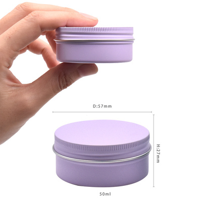 Cosmetic Round Cosmetic Containers Cans For Lip Balm Tin Cream Metal Aluminum Tin Jar Metal Lip Balm Cans With Screw Lid