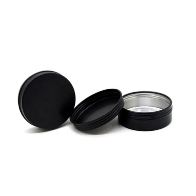 Cosmetic matte black aluminum jar 30g 50g 60g 100g 150g colored aluminum tin jar for candle tea in stock